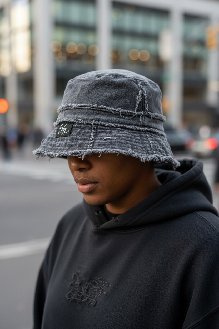 SKI Rebellion Bucket Hat Close-Up