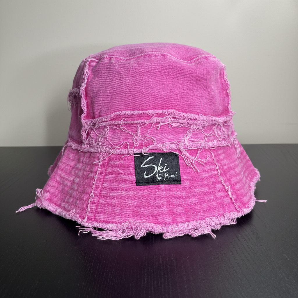 SKI Rebellion Bucket Hat on White Background