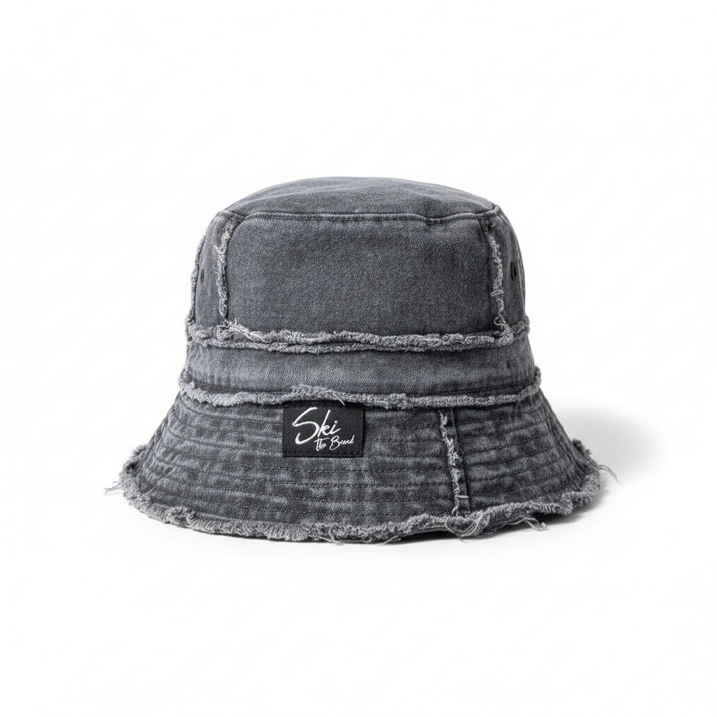 SKI Rebellion Bucket Hat on White Background